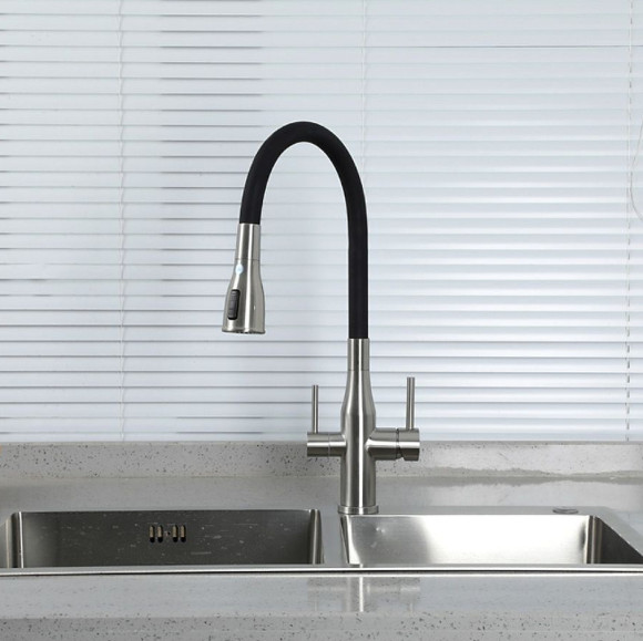 Смеситель для кухни Gappo G4399-65 Сатин Черный Смеситель для кухни Gappo G4399-65 Сатин Черный