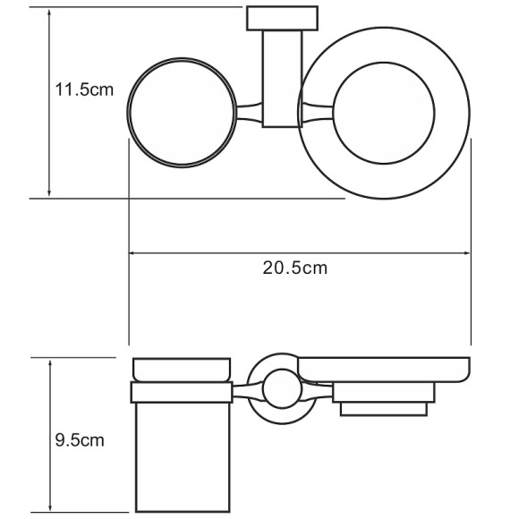 Стакан для зубных щеток с мыльницей WasserKRAFT Donau K-9426 Хром Стакан для зубных щеток с мыльницей WasserKRAFT Donau K-9426 Хром