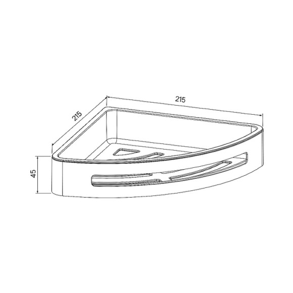 Полка угловая Iddis SHE11SBi44 Черный