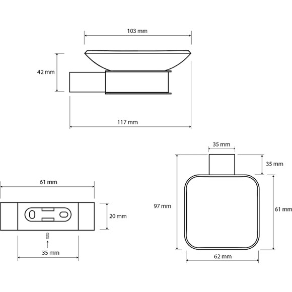 Мыльница Bemeta Via 135008022 Хром Мыльница Bemeta Via 135008022 Хром