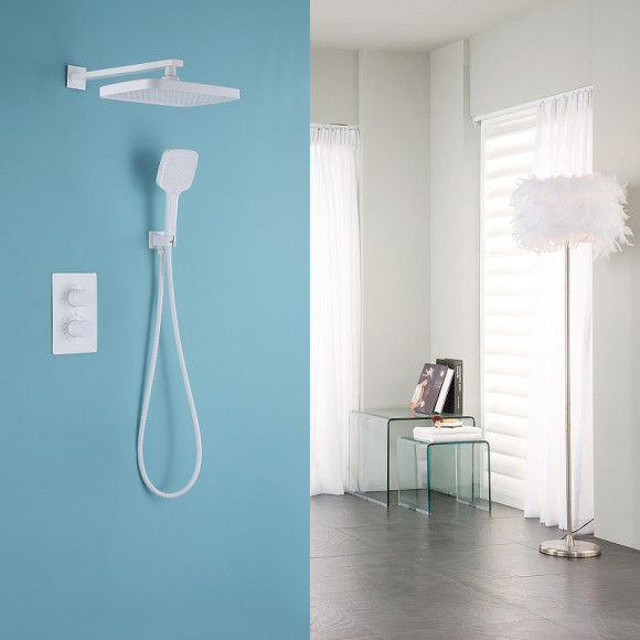 Душевая система Abber Weiss Insel AF8051W с термостатом Белая Душевая система Abber Weiss Insel AF8051W с термостатом Белая