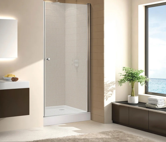 Душевая дверь Cezares Eco 75 ECO-O-B-1-75-P-Cr профиль Хром стекло рифленое