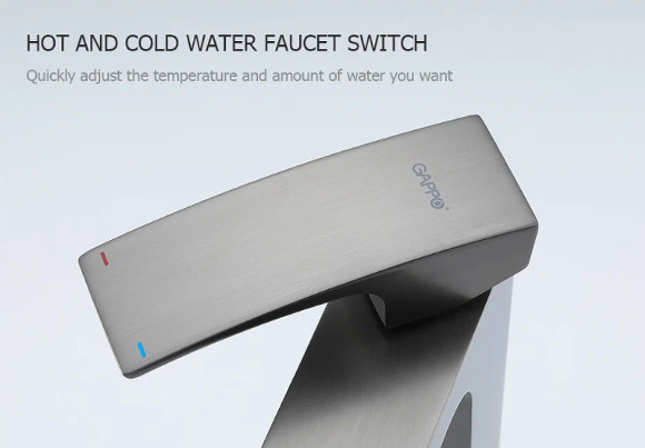 Смеситель для раковины Gappo G07-9 G1007-89 Оружейная сталь