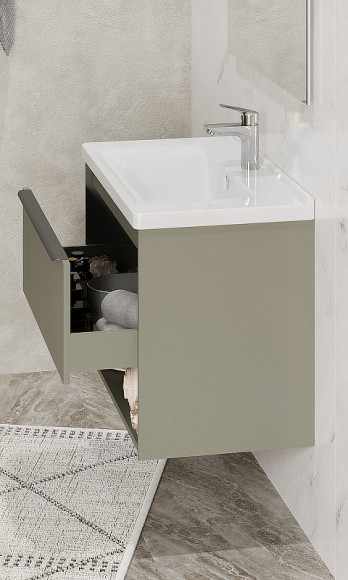 Тумба под раковину Aquaton Хоуп 80 1A287301HP9D0 подвесная Хаки