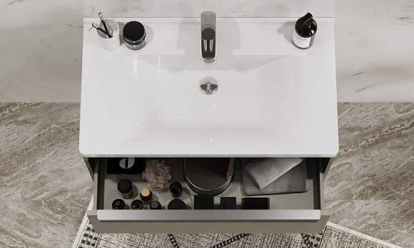 Тумба под раковину Aquaton Хоуп 80 1A287301HP9D0 подвесная Хаки