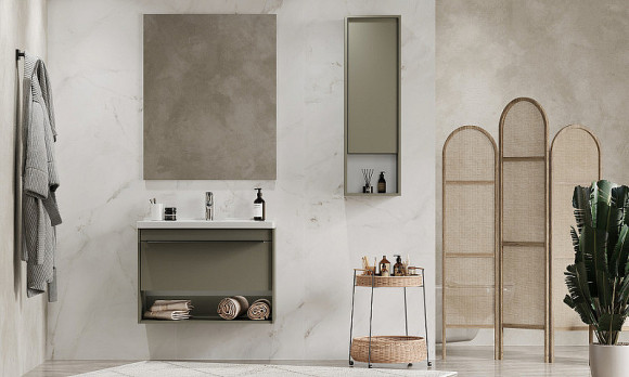 Тумба под раковину Aquaton Хоуп 80 1A287301HP9D0 подвесная Хаки