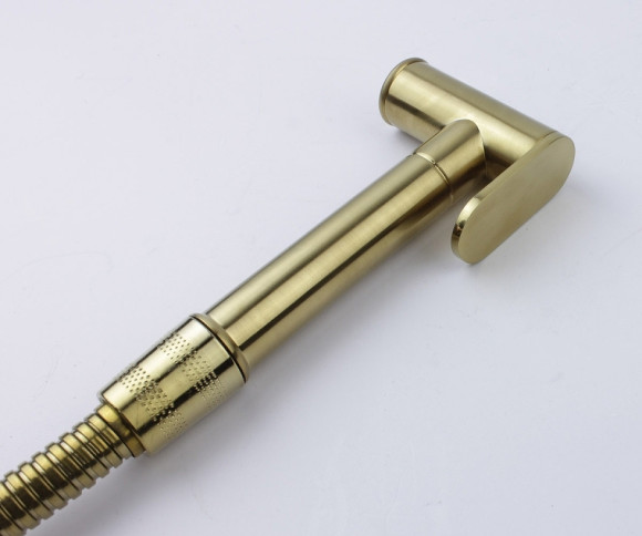 Гигиенический душ со смесителем Bronze de Luxe Element EL28GB Матовое золото Черный