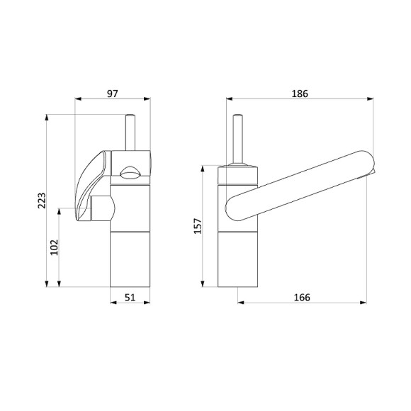Смеситель для раковины Damixa Arc 290217364 Черный матовый Смеситель для раковины Damixa Arc 290217364 Черный матовый