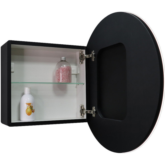 Зеркальный шкаф Континент Torneo Black LED 60 МВК068 с подсветкой Черный Зеркальный шкаф Континент Torneo Black LED 60 МВК068 с подсветкой Черный