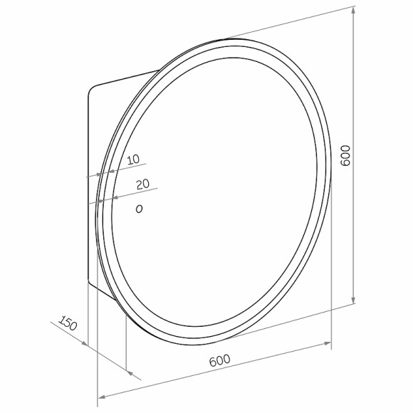Зеркальный шкаф Континент Torneo Black LED 60 МВК068 с подсветкой Черный Зеркальный шкаф Континент Torneo Black LED 60 МВК068 с подсветкой Черный