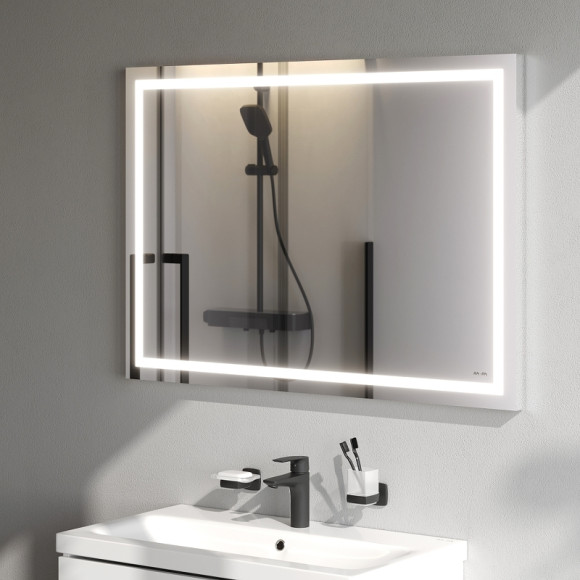 Зеркало AM.PM Gem 100 M91AMOX1001WG с подсветкой с механическим выключателем Зеркало AM.PM Gem 100 M91AMOX1001WG с подсветкой с механическим выключателем