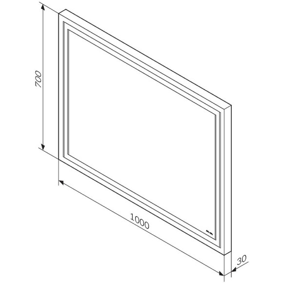 Зеркало AM.PM Gem 100 M91AMOX1001WG с подсветкой с механическим выключателем Зеркало AM.PM Gem 100 M91AMOX1001WG с подсветкой с механическим выключателем