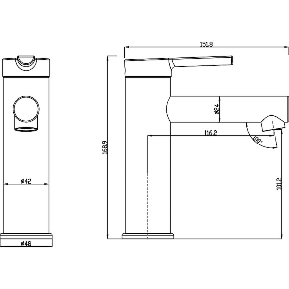 Смеситель для раковины Swedbe Diana 1010 Хром Смеситель для раковины Swedbe Diana 1010 Хром