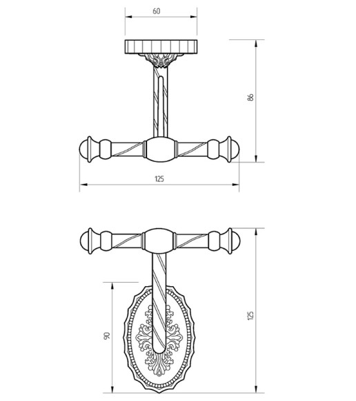 Двойной крючок Migliore Edera 16894 Бронза Двойной крючок Migliore Edera 16894 Бронза