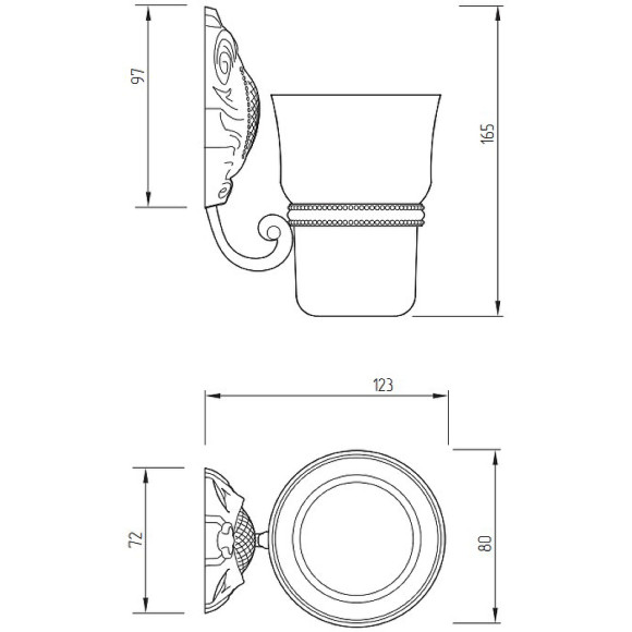 Стакан для зубных щеток Migliore Cleopatra 16649 Хром Стакан для зубных щеток Migliore Cleopatra 16649 Хром