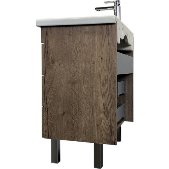 Тумба с раковиной Comforty Никосия 70П 00-00008855 подвесная Дуб темный Тумба с раковиной Comforty Никосия 70П 00-00008855 подвесная Дуб темный