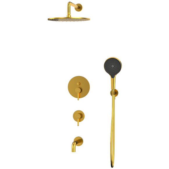 Душевая система Whitecross Y brushed gold YSET07TOPGLB Брашированное золото Душевая система Whitecross Y brushed gold YSET07TOPGLB Брашированное золото