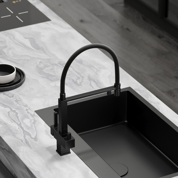 Смеситель для кухни Sancos Moro SC4006MB Черный матовый