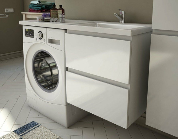 Тумба с раковиной Эстет Dallas Luxe 110 R ФР-00002021 подвесная Белая