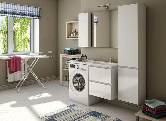 Тумба с раковиной Эстет Dallas Luxe 110 R ФР-00002021 подвесная Белая