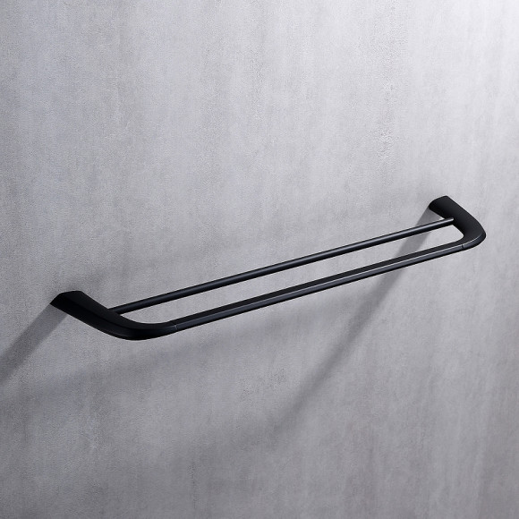 Полотенцедержатель Abber Nord AA1553B двойной Черный матовый Полотенцедержатель Abber Nord AA1553B двойной Черный матовый