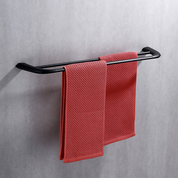 Полотенцедержатель Abber Nord AA1553B двойной Черный матовый Полотенцедержатель Abber Nord AA1553B двойной Черный матовый