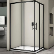 Душевой уголок Veconi Rovigo RV-30B 100х80 RV30B-10080-01-C3 профиль Черный матовый стекло прозрачное