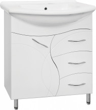 Тумба под раковину Style Line Амелия 75 ЛС-00002281 Белый глянец