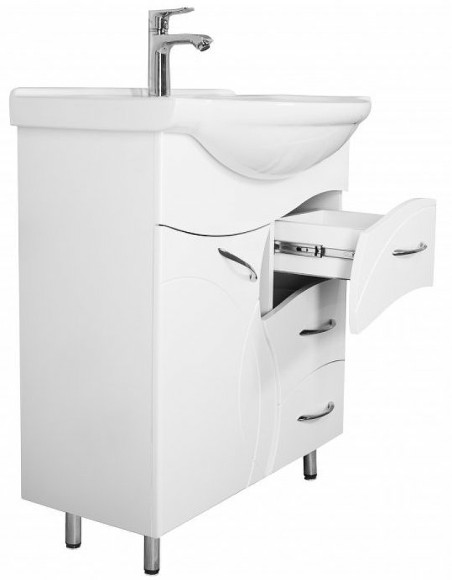 Тумба под раковину Style Line Амелия 75 ЛС-00002281 Белый глянец