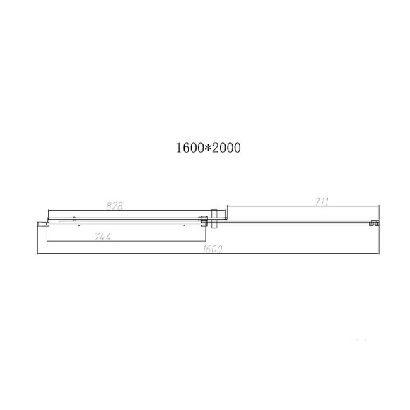 Душевая дверь Vincea Dice 160 VDS-4D160CL профиль Хром стекло прозрачное