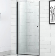 Душевая дверь Cezares Eco 90 ECO-O-B-1-90-C-NERO профиль Черный стекло прозрачное