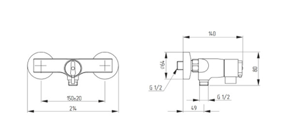 Смеситель для душа Migliore Fortis 25051 с термостатом Хром