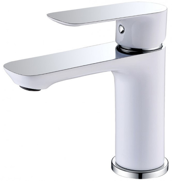 Смеситель для раковины Abber Weiss Insel AF8010W Белый-хром Смеситель для раковины Abber Weiss Insel AF8010W Белый-хром