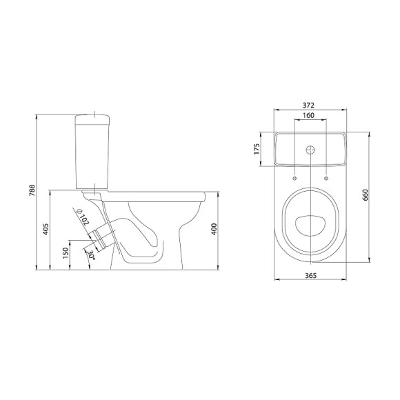 Унитаз компакт Santeri Визит 1.P405.3.S00.00B.F с бачком и сиденьем Унитаз компакт Santeri Визит 1.P405.3.S00.00B.F с бачком и сиденьем