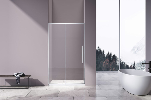 Душевая дверь Vincea Slim-N 130 VDS-4SN130CL профиль Хром стекло прозрачное