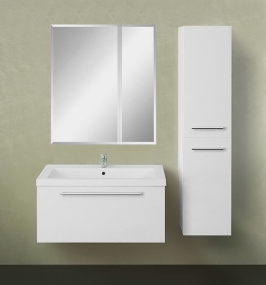 Тумба под раковину 1MarKa Соната 75П Белая глянцевая