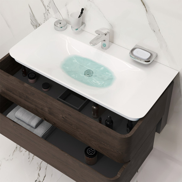 Тумба под раковину AM.PM Sensation 100 M30FHX1002TF подвесная Табачный дуб Тумба под раковину AM.PM Sensation 100 M30FHX1002TF подвесная Табачный дуб