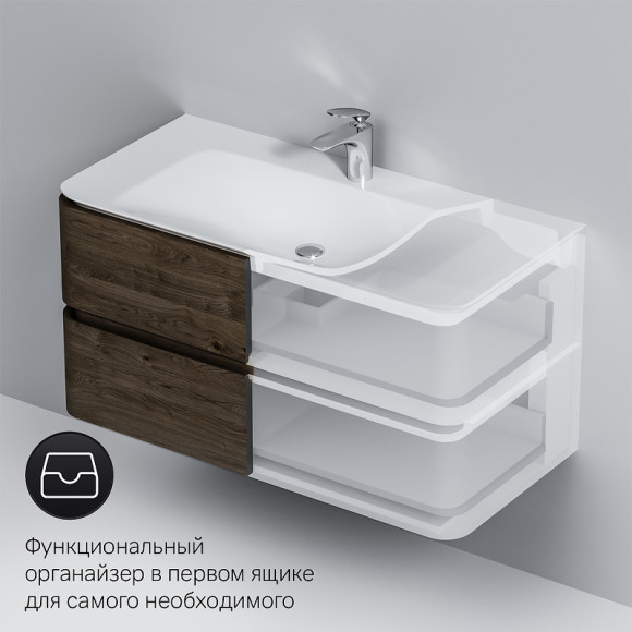 Тумба под раковину AM.PM Sensation 100 M30FHX1002TF подвесная Табачный дуб Тумба под раковину AM.PM Sensation 100 M30FHX1002TF подвесная Табачный дуб