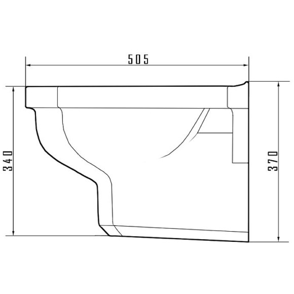 Биде Caprigo Tempo 4704 подвесное Белое