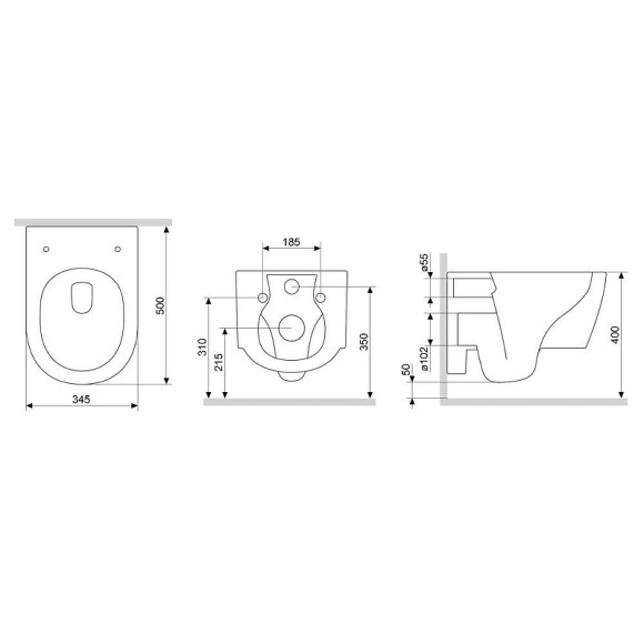 Унитаз Damixa Jupiter DX77C1700SC подвесной с сиденьем Микролифт