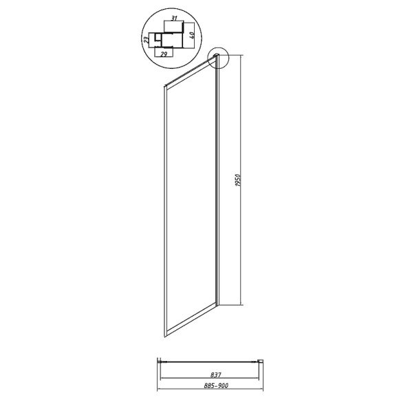 Душевая стенка Grossman Cosmo 90 200.K33.02.90.10.02 профиль Хром стекло шиншилла Душевая стенка Grossman Cosmo 90 200.K33.02.90.10.02 профиль Хром стекло шиншилла