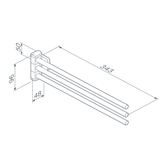 Держатель для полотенец AM.PM Gem A9032722 поворотный Черный