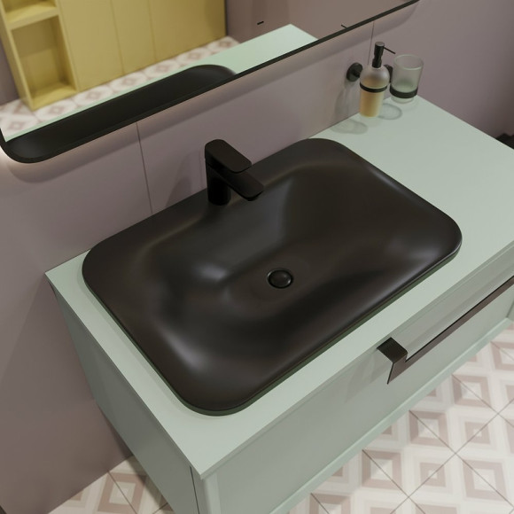 Смеситель для раковины Kludi Pure Style 400283975 Черный матовый