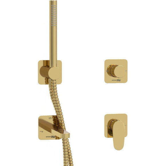 Смеситель для ванны WasserKRAFT Neckar A2151.277.279.280.197.281 Золото глянцевое Смеситель для ванны WasserKRAFT Neckar A2151.277.279.280.197.281 Золото глянцевое