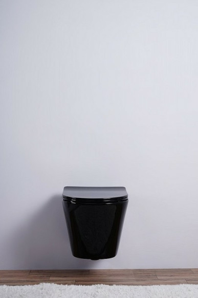 Унитаз Esbano Clavel ESUPCLAVB подвесной Черный глянцевый с сиденьем Микролифт