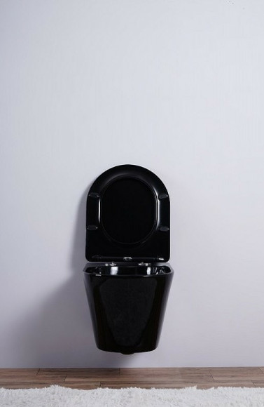 Унитаз Esbano Clavel ESUPCLAVB подвесной Черный глянцевый с сиденьем Микролифт