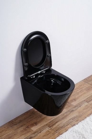 Унитаз Esbano Clavel ESUPCLAVB подвесной Черный глянцевый с сиденьем Микролифт