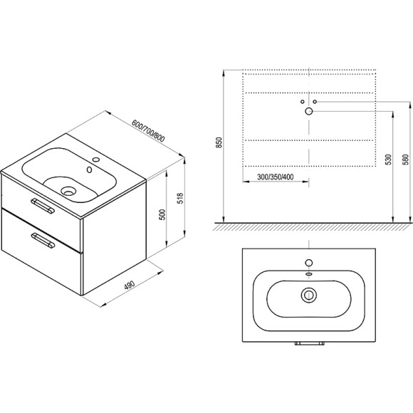 Тумба под раковину Ravak SD Chrome II 60 X000001772 подвесная Белый глянец Тумба под раковину Ravak SD Chrome II 60 X000001772 подвесная Белый глянец
