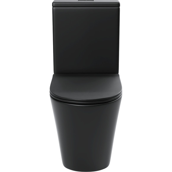 Унитаз компакт Grossman GR-4458BMS Черный матовый с бачком и сиденьем Микролифт Унитаз компакт Grossman GR-4458BMS Черный матовый с бачком и сиденьем Микролифт