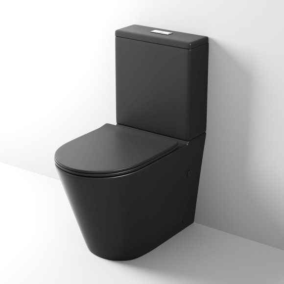 Унитаз компакт Grossman GR-4458BMS Черный матовый с бачком и сиденьем Микролифт Унитаз компакт Grossman GR-4458BMS Черный матовый с бачком и сиденьем Микролифт